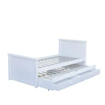 Κρεβάτι μονό Nextdeco Elliot (στρώμα 90x190εκ.) με αποθηκευτικό χώρο λευκό Υ90x100x210εκ