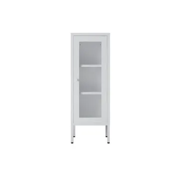 Ντουλάπι μεταλλικό Nextdeco γυάλινο λευκό Υ102x40x40εκ.
