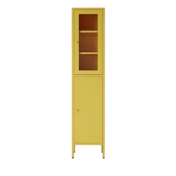Ντουλάπι μεταλλικό Nextdeco με 2 πόρτες κίτρινο Υ180x35x30εκ.