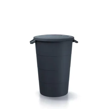 Κάδος απορριμάτων KEDEN μαύρος 120L Υ67x Φ 69,6εκ.