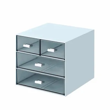 Organizer με 4 συρτάρια μπλε Y14,6x15,5x17,6εκ.