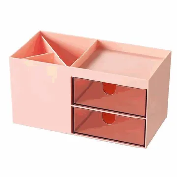Organizer με 6 θήκες ροζ Y9,2x17,6x9εκ.
