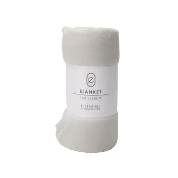 Κουβέρτα Fleece λευκή 130x160εκ.