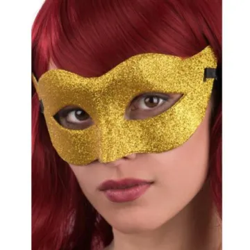 Μάσκα προσώπου glitter χρυσή (ΤΕΜ3)