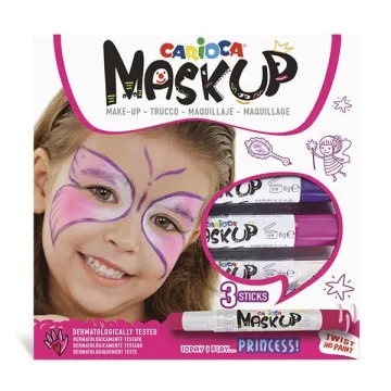 Carioca Mask Up προσώπου Princess σετ 3 χρωμάτων (ΤΕΜ6)