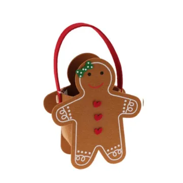 Καλαθάκι τσόχινο gingerbread Υ20x16,5x8,5εκ. Σχέδιο 3