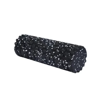 Foam roller γυμναστικής μαύρο λευκό Υ33xØ14εκ.