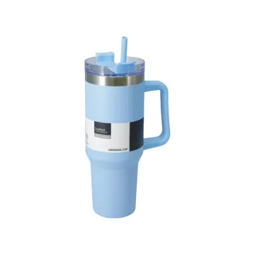 Θερμός ποτήρι 1200ml μέντα ανοξείδωτο με καλαμάκι