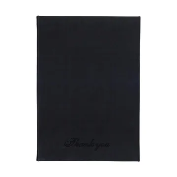 Next θήκη για λογαριασμό πολυτελείας ecoleather velvet μαύρη 14,5x21εκ. Δυνατότητα εκτύπωσης
