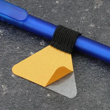 Στυλοθήκη λαστιχένια αυτοκόλλητη μαύρο 4.5x3εκ. (ΤΕΜ10)