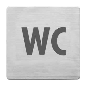 Alco πινακίδα inox wc