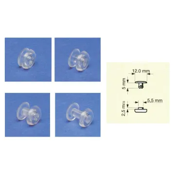 Καρφάκι πλαστικό διάφανο Ø12mm μήκος 7,5mm (1000τεμ)