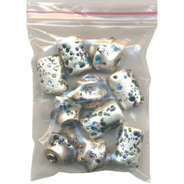 Χάντρες silver foil 90γρ. κοκτέηλ 2 σχέδια 10 τεμάχια (ΠΑΚ3)
