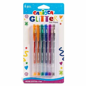 Carioca glitter στυλο gel 6 χρωμάτων σε blister (ΤΕΜ12)