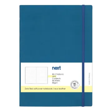 Next Premium μπλε τετράδιο Dots flexi λάστιχο 2 θέματα 80 φύλλα 17x25εκ. Δυνατότητα εκτύπωσης