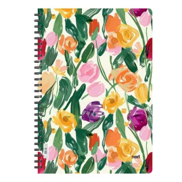 Next trends flowers II τετράδιο σπιράλ 3 θέματα 105 φύλλα 17x25εκ. (ΤΕΜ3)