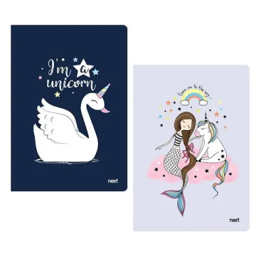 Next τετράδιο καρφίτσα Unicorns I 17x25εκ. 40φυλ. (ΤΕΜ10)