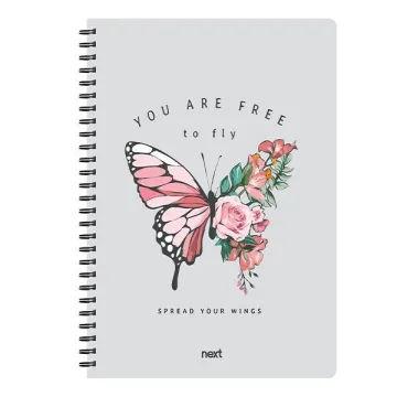 Next trends butterfly τετράδιο σπιράλ 3 θέματα 105 φύλλα 17x25εκ. (ΤΕΜ3)