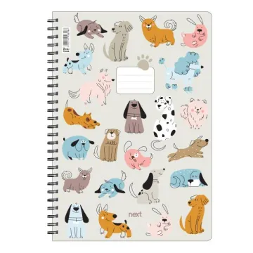 Next trends dogs τετράδιο σπιράλ 3 θέματα 105 φύλλα 17x25εκ. (ΤΕΜ3)