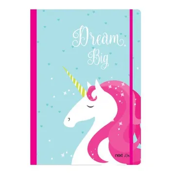 Next trends unicorn τετράδιο flexi λάστιχο 17x25εκ. 2θεμ. 80φ. (ΤΕΜ3)
