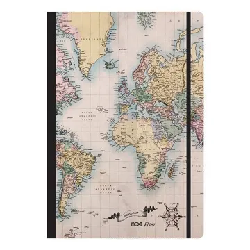 Next trends world map II τετράδιο flexi λάστιχο 21x29εκ. 2θεμ. 80φ. (ΤΕΜ3)