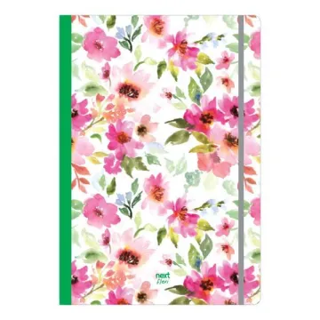 Next trends Flowers τετράδιο flexi λάστιχο 21x29εκ. 2θεμ. 80φ. (ΤΕΜ3)