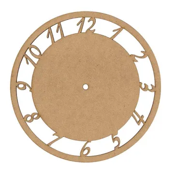 Ρολόι mdf με νούμερα Ø250x3χιλ. (ΤΕΜ3)