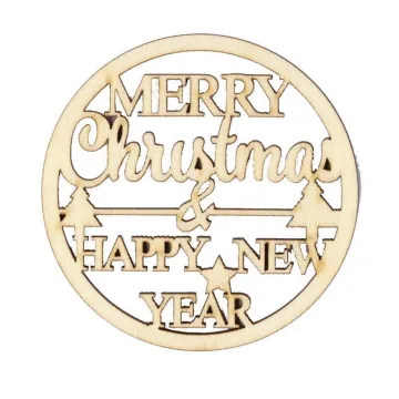 Χριστ. μπάλα merry christmas-happy new year σημύδα Ø69x3χιλ. (ΤΕΜ6)