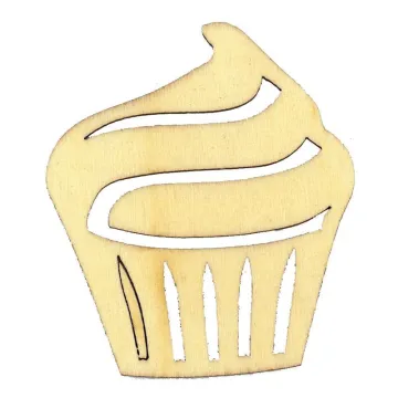 Cup cake ξύλινο 6.5x5,7x0,3εκ. (ΤΕΜ6)