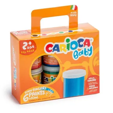Carioca δακτυλομπογιές Baby 6x80ml (ΤΕΜ2)