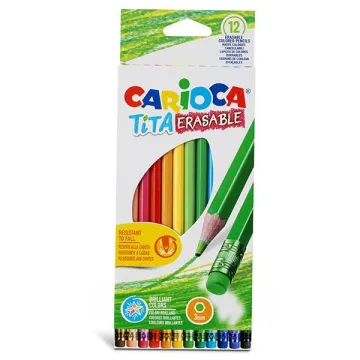Carioca Tita erasable ξυλομπογιές 12 χρωμάτων (ΤΕΜ12)