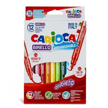 Carioca Birello μαρκαδόροι διπλής γραφής 12 χρωμάτων (ΤΕΜ12)