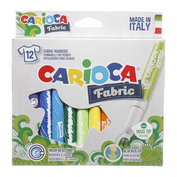 Carioca μαρκαδόροι υφασμάτων 12 χρωμάτων (ΤΕΜ12)