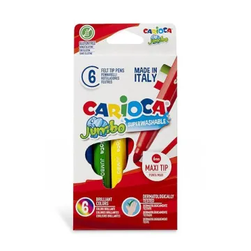 Carioca Jumbo μαρκαδόροι 6 χρωμάτων (ΤΕΜ12)