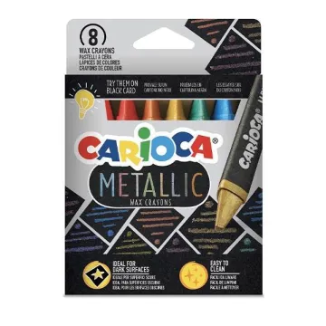 Carioca κηρομπογιές σε 8 μεταλλικά χρωμάτα (ΤΕΜ12)