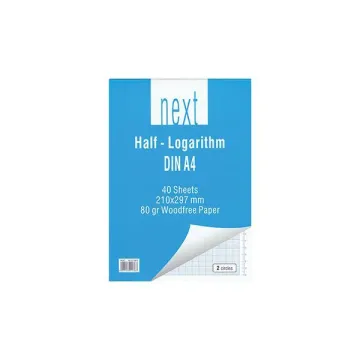 Next μπλοκ ημιλογαριθμικό 2κύκλων Α4 21x29,7εκ. 40φ. (ΠΑΚ10)