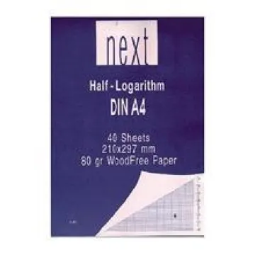 Next μπλοκ ημιλογαριθμικό 4κύκλων Α4 21x29,7εκ. 40φ. (ΠΑΚ10)