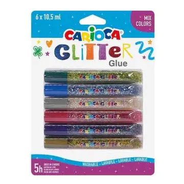 Carioca glitter glue mix 6x10,5ml (ΤΕΜ6)
