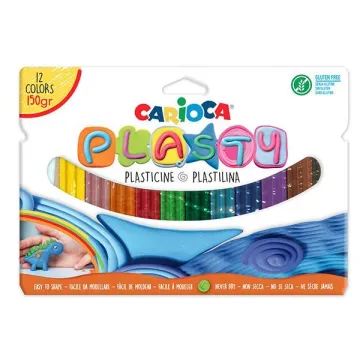 Carioca πλαστελίνη σε ράβδους 12 χρώματα 150gr. σε blister (ΤΕΜ6)
