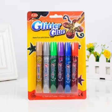 Rainbow χρυσόκολλα glitter σε 6.χρώματα 10ml (ΠΑΚ3)