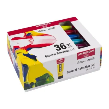 Talens Amsterdam Standard Series σετ 36 ακρυλικών χρωμάτων, 20 ml/χρώμα