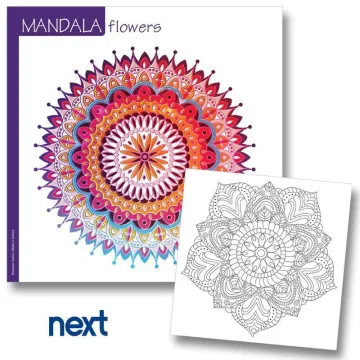 Νext μπλοκ ζωγραφικής mandala flowers 36φ 120γρ.23x23εκ. (ΤΕΜ3)