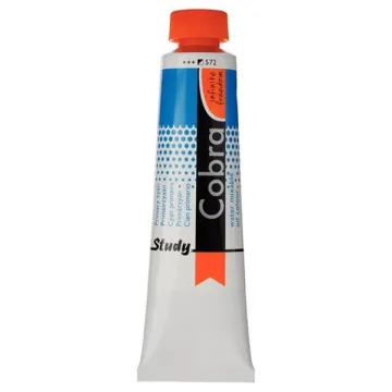 Talens Cobra Study water mixable oil 572 prim. cyan 40ml. (ΤΕΜ3)
