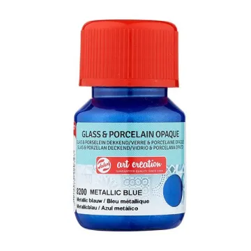 Talens χρώμα glass/porcelain opaque 8200 metal blue 30ml