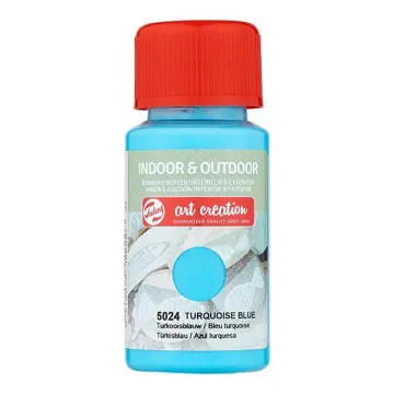 Talens χρώμα indoor/outdoor 5024 turquoise blue 50ml
