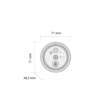 EzViz Peephole Doorbell HP4 Wire-free (HP4)