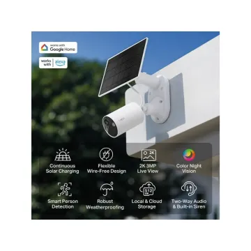 TP-Link Security Camera Smart Powered 2K/IP65 Tapo and Solar (C410 KIT)