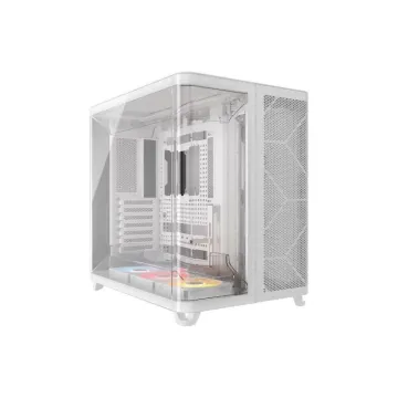 Corsair 5400 Air ARGB / Mid-Tower Case / Tempered Glass / ARGB Fans / White – PN: CC-9011319-WW