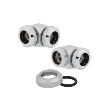 Corsair OD Fitting Pipe Hydro X Series XF Hardline 90° 12mm Twin Pack - Chrome - CX-9052021-WW