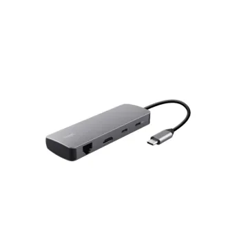 Trust adapter USB-C DALYX 8-IN-1 / 2 C - 2 USB - 1 HDMI - 1 Ether. 1 Reader 25672
